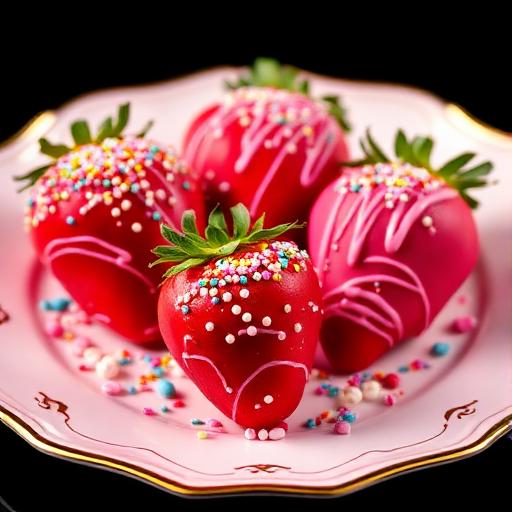 Candy coated strawberries